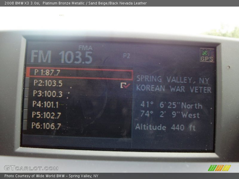 Platinum Bronze Metallic / Sand Beige/Black Nevada Leather 2008 BMW X3 3.0si