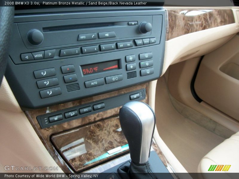 Platinum Bronze Metallic / Sand Beige/Black Nevada Leather 2008 BMW X3 3.0si