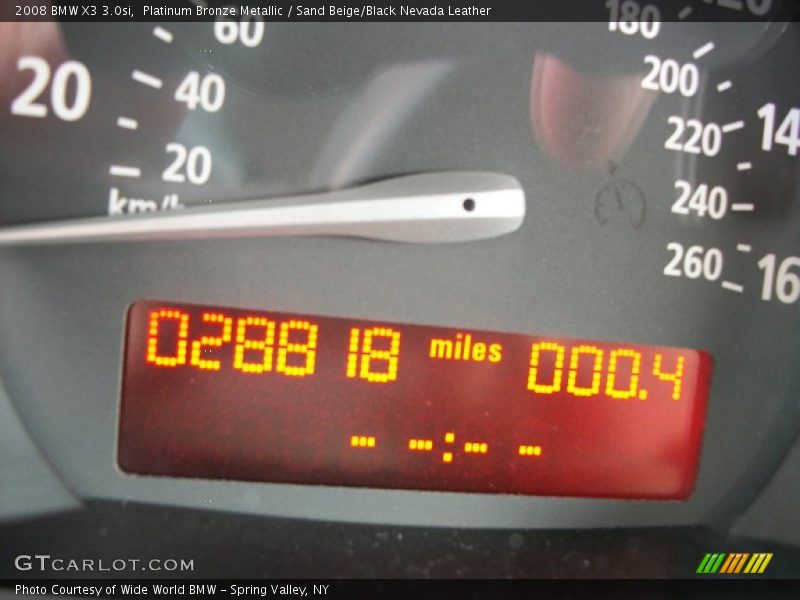 Platinum Bronze Metallic / Sand Beige/Black Nevada Leather 2008 BMW X3 3.0si