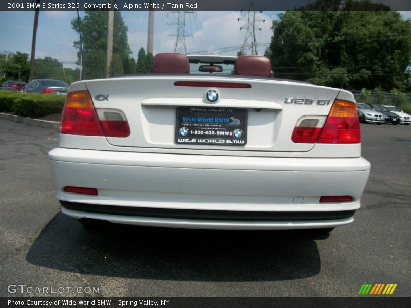 Alpine White / Tanin Red 2001 BMW 3 Series 325i Convertible