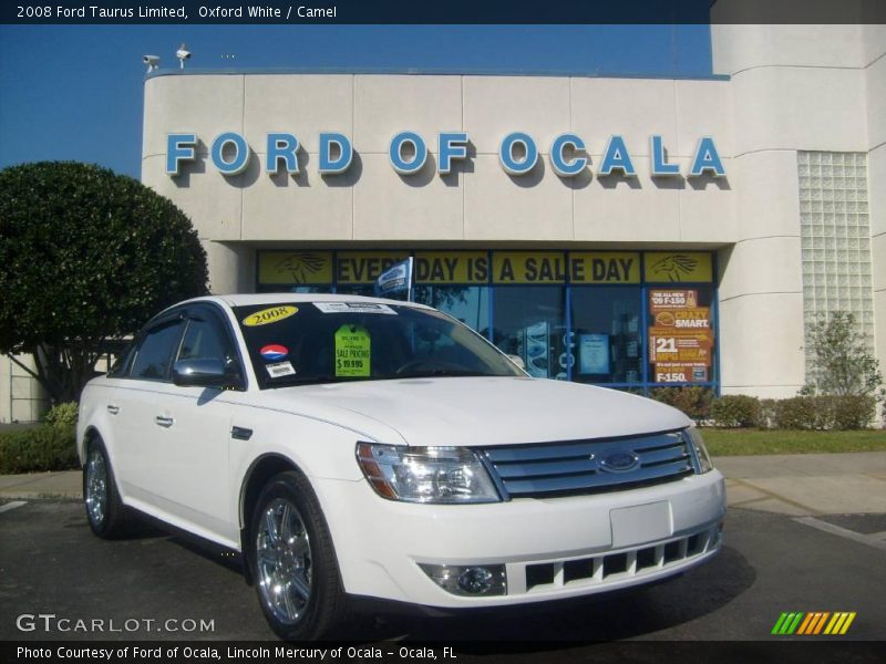 Oxford White / Camel 2008 Ford Taurus Limited