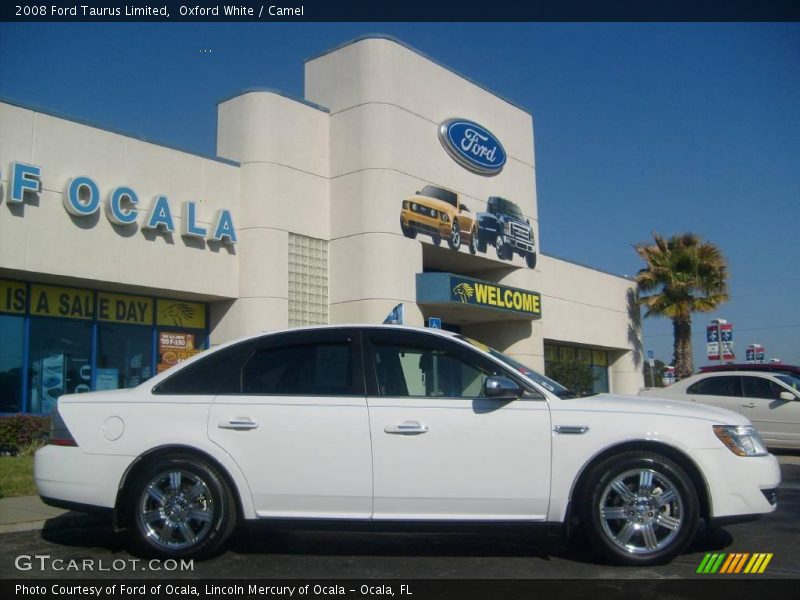 Oxford White / Camel 2008 Ford Taurus Limited
