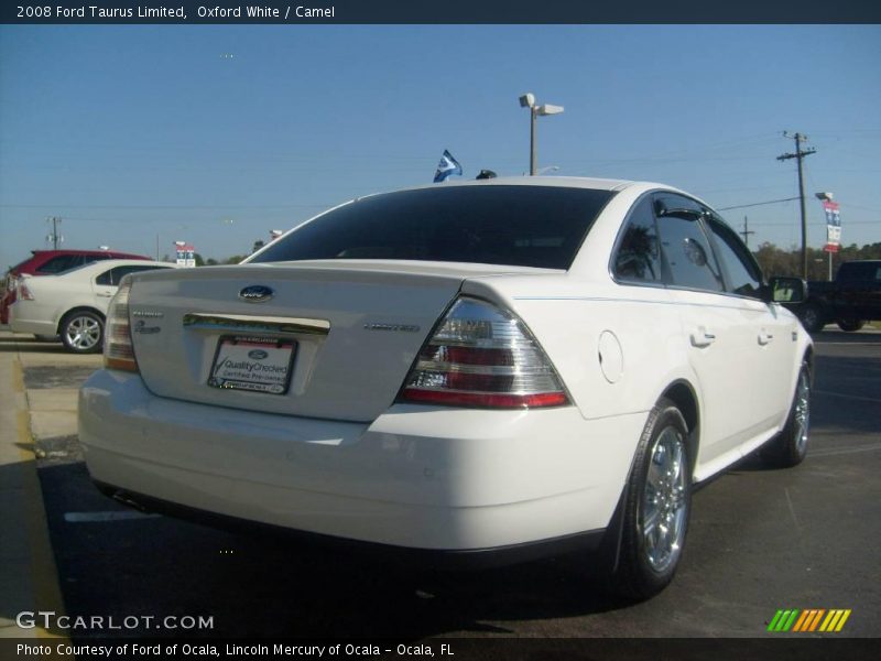 Oxford White / Camel 2008 Ford Taurus Limited