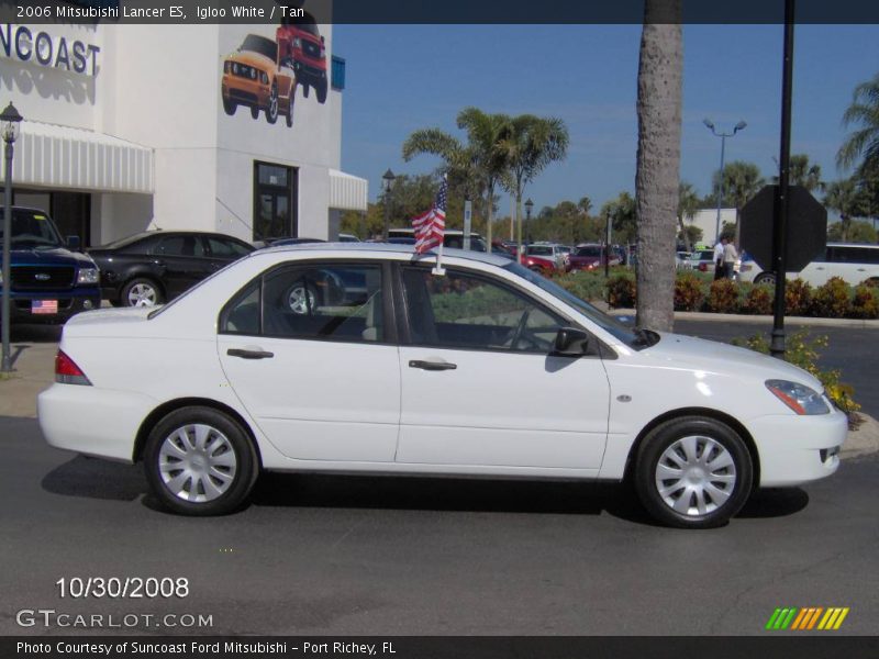 Igloo White / Tan 2006 Mitsubishi Lancer ES