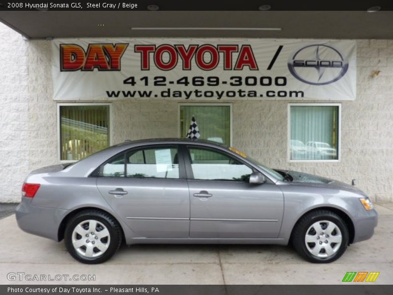 Steel Gray / Beige 2008 Hyundai Sonata GLS