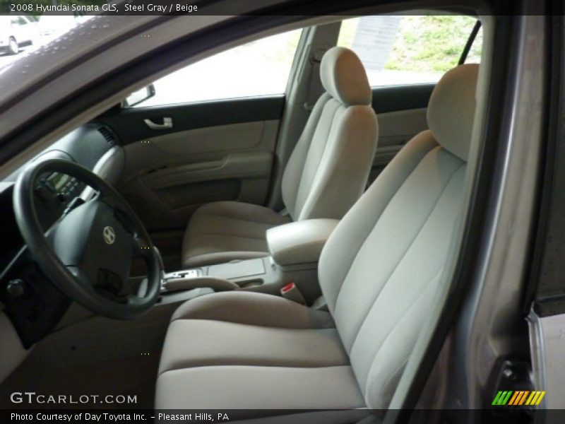 Steel Gray / Beige 2008 Hyundai Sonata GLS