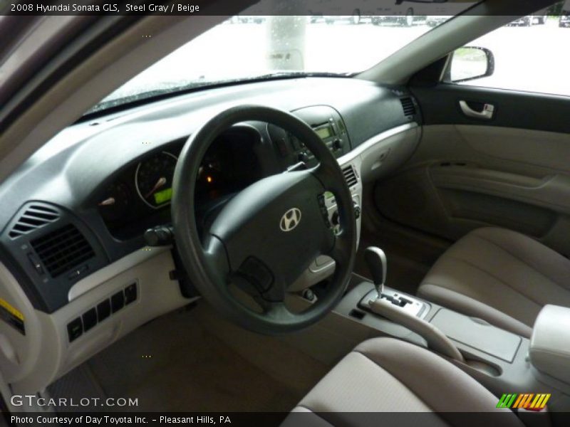Steel Gray / Beige 2008 Hyundai Sonata GLS