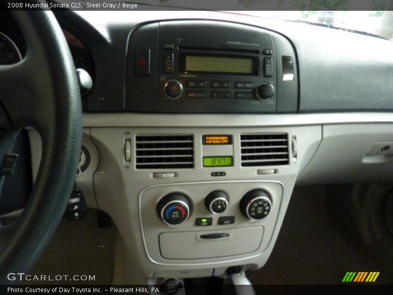 Steel Gray / Beige 2008 Hyundai Sonata GLS