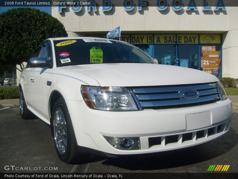 Oxford White / Camel 2008 Ford Taurus Limited