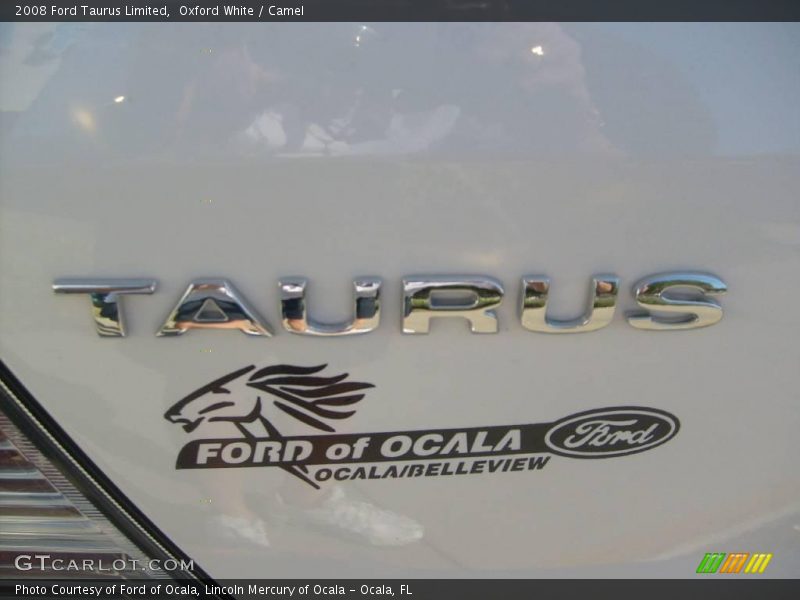 Oxford White / Camel 2008 Ford Taurus Limited