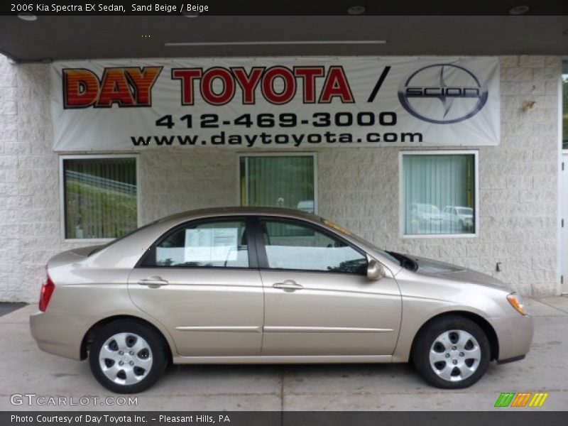 Sand Beige / Beige 2006 Kia Spectra EX Sedan