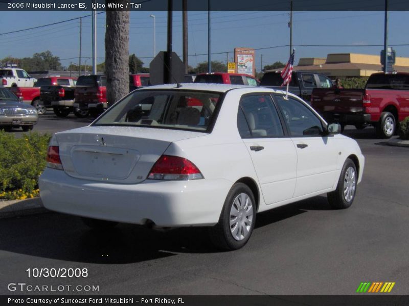 Igloo White / Tan 2006 Mitsubishi Lancer ES