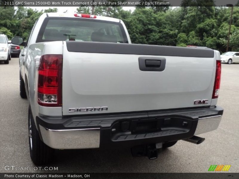 Pure Silver Metallic / Dark Titanium 2011 GMC Sierra 2500HD Work Truck Extended Cab 4x4