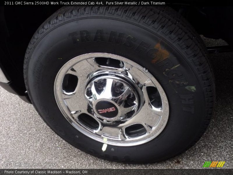 Pure Silver Metallic / Dark Titanium 2011 GMC Sierra 2500HD Work Truck Extended Cab 4x4