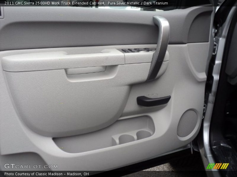 Pure Silver Metallic / Dark Titanium 2011 GMC Sierra 2500HD Work Truck Extended Cab 4x4