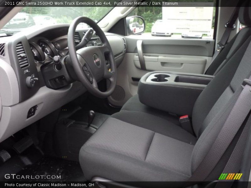 Pure Silver Metallic / Dark Titanium 2011 GMC Sierra 2500HD Work Truck Extended Cab 4x4