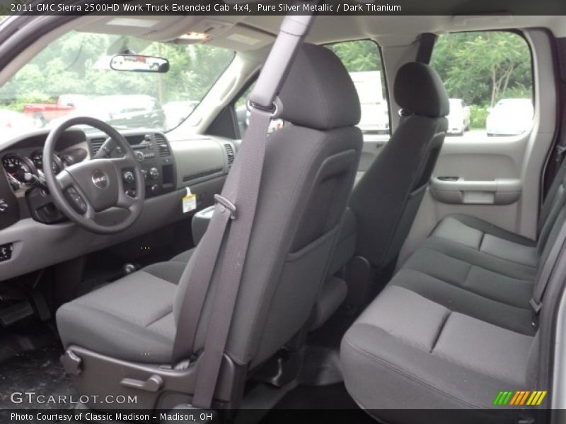 Pure Silver Metallic / Dark Titanium 2011 GMC Sierra 2500HD Work Truck Extended Cab 4x4