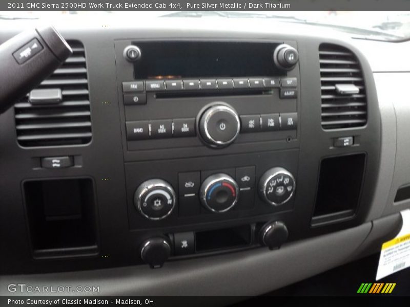 Pure Silver Metallic / Dark Titanium 2011 GMC Sierra 2500HD Work Truck Extended Cab 4x4