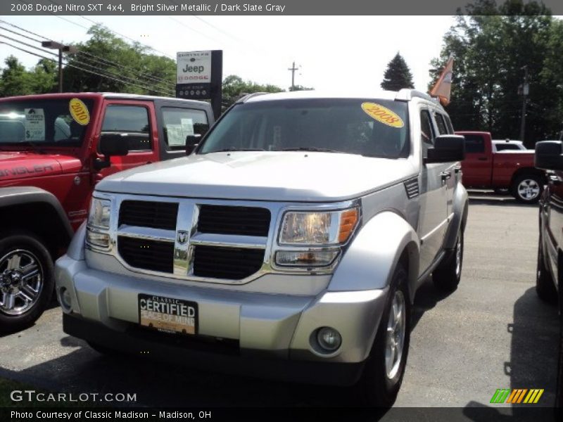 Bright Silver Metallic / Dark Slate Gray 2008 Dodge Nitro SXT 4x4
