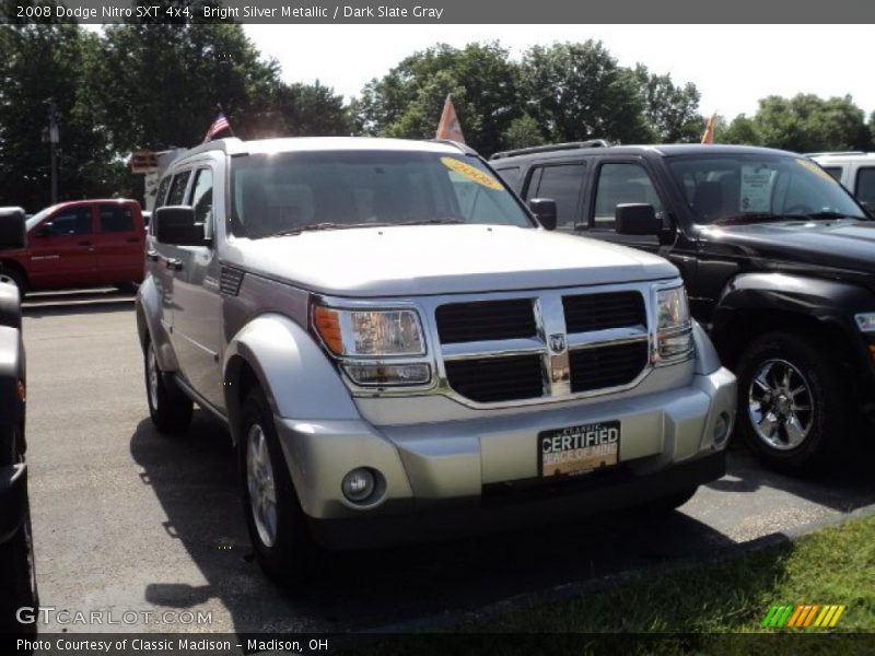 Bright Silver Metallic / Dark Slate Gray 2008 Dodge Nitro SXT 4x4