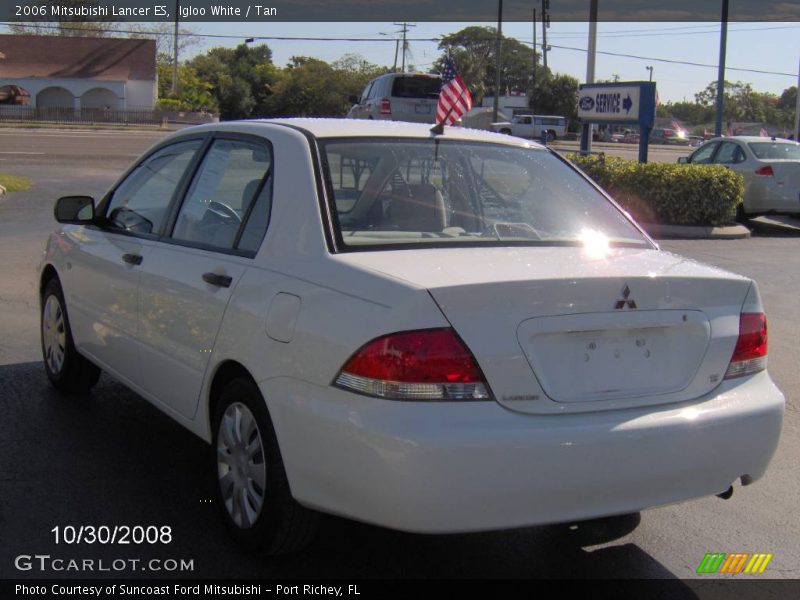 Igloo White / Tan 2006 Mitsubishi Lancer ES