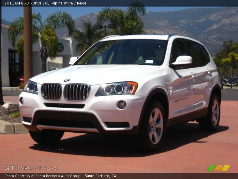 Alpine White / Beige 2011 BMW X3 xDrive 28i