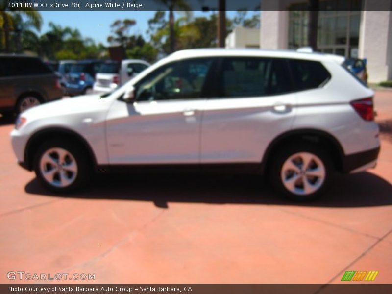 Alpine White / Beige 2011 BMW X3 xDrive 28i