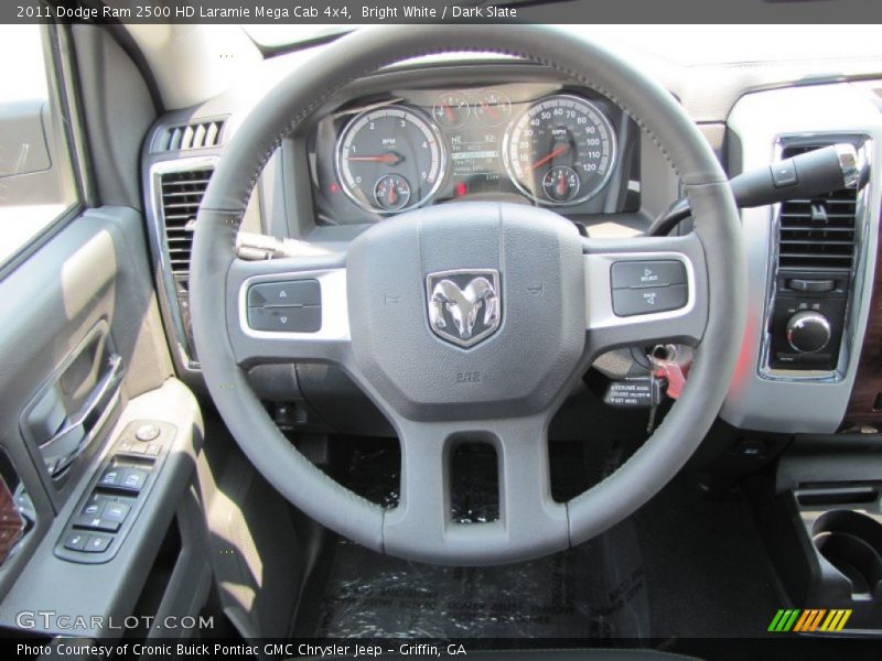  2011 Ram 2500 HD Laramie Mega Cab 4x4 Steering Wheel