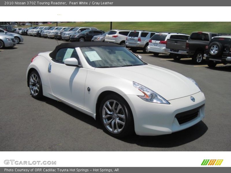 Pearl White / Gray Leather 2010 Nissan 370Z Touring Roadster