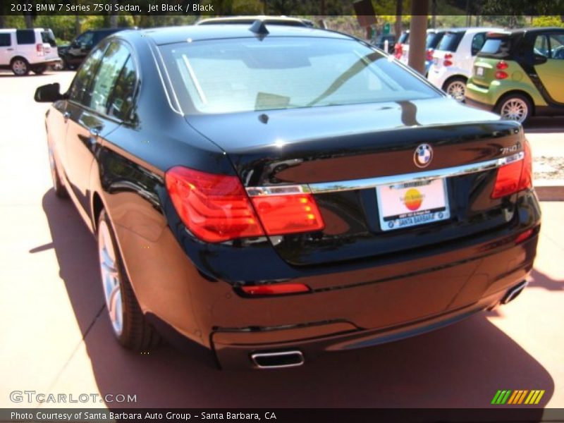 Jet Black / Black 2012 BMW 7 Series 750i Sedan