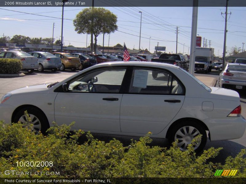 Igloo White / Tan 2006 Mitsubishi Lancer ES
