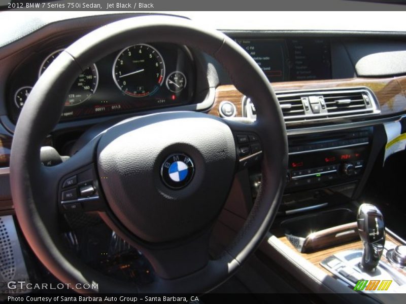 Jet Black / Black 2012 BMW 7 Series 750i Sedan