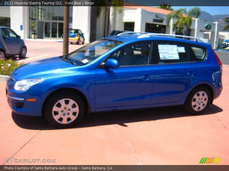 Vivid Blue / Beige 2011 Hyundai Elantra Touring GLS