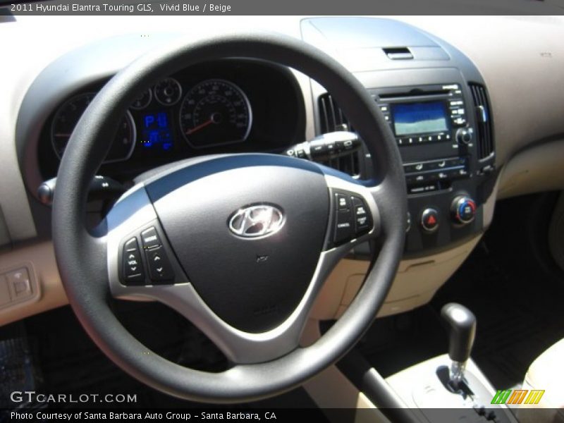 Vivid Blue / Beige 2011 Hyundai Elantra Touring GLS
