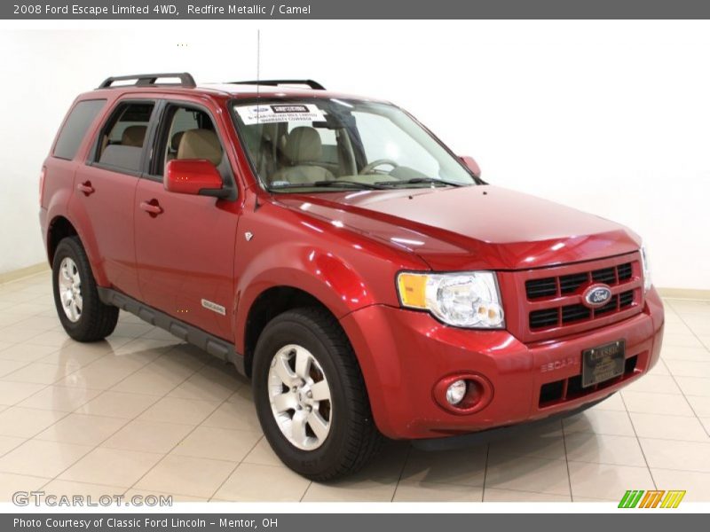 Redfire Metallic / Camel 2008 Ford Escape Limited 4WD