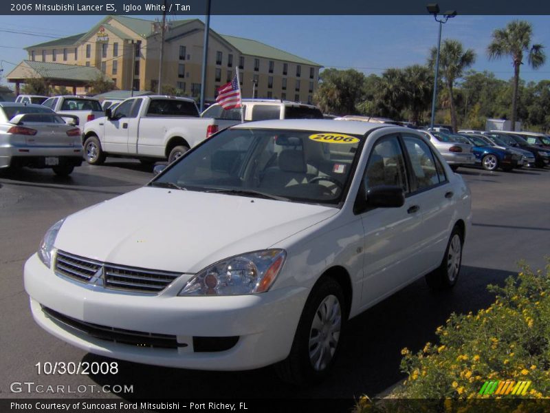 Igloo White / Tan 2006 Mitsubishi Lancer ES