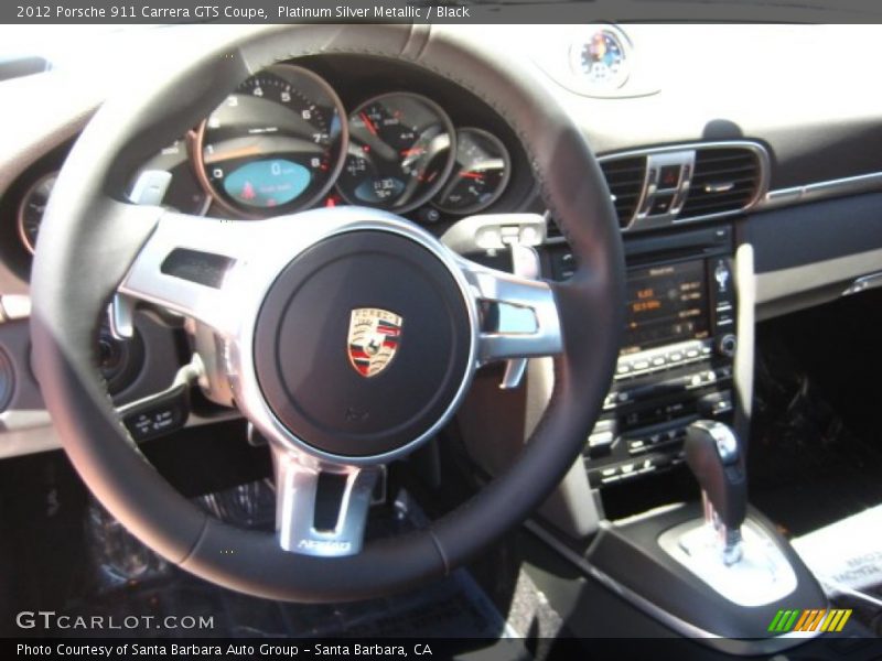 Platinum Silver Metallic / Black 2012 Porsche 911 Carrera GTS Coupe