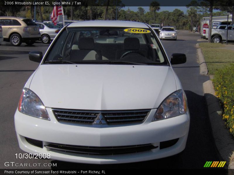 Igloo White / Tan 2006 Mitsubishi Lancer ES