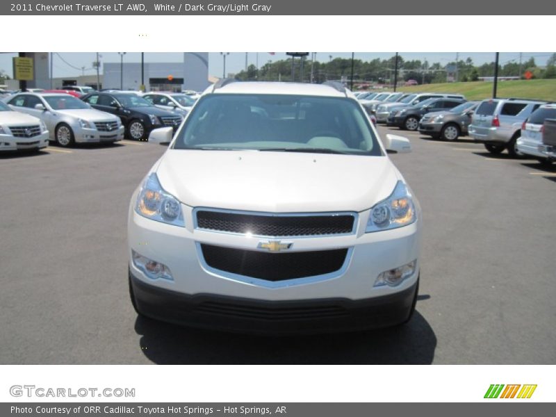 White / Dark Gray/Light Gray 2011 Chevrolet Traverse LT AWD