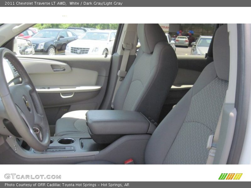 White / Dark Gray/Light Gray 2011 Chevrolet Traverse LT AWD