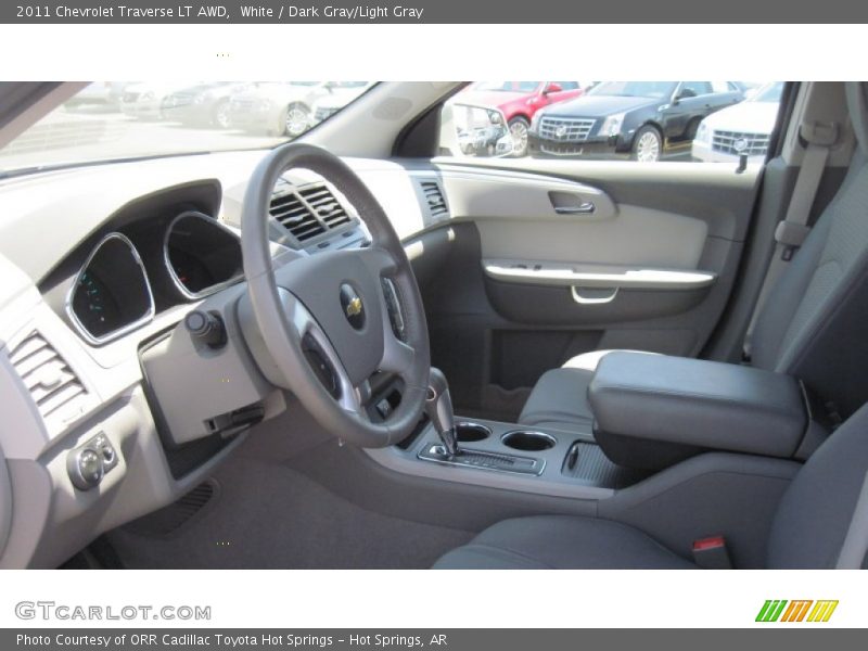 White / Dark Gray/Light Gray 2011 Chevrolet Traverse LT AWD