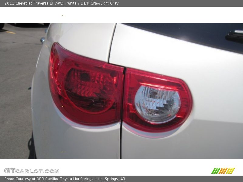 White / Dark Gray/Light Gray 2011 Chevrolet Traverse LT AWD