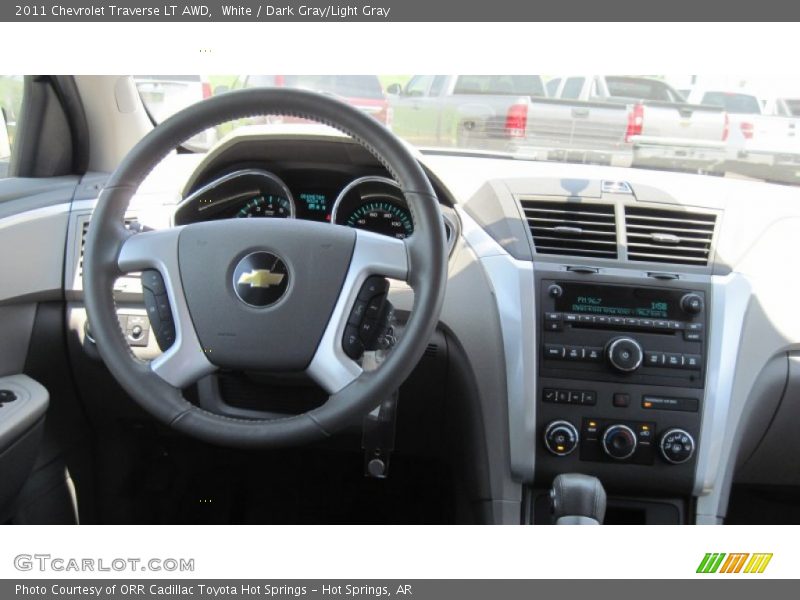 White / Dark Gray/Light Gray 2011 Chevrolet Traverse LT AWD