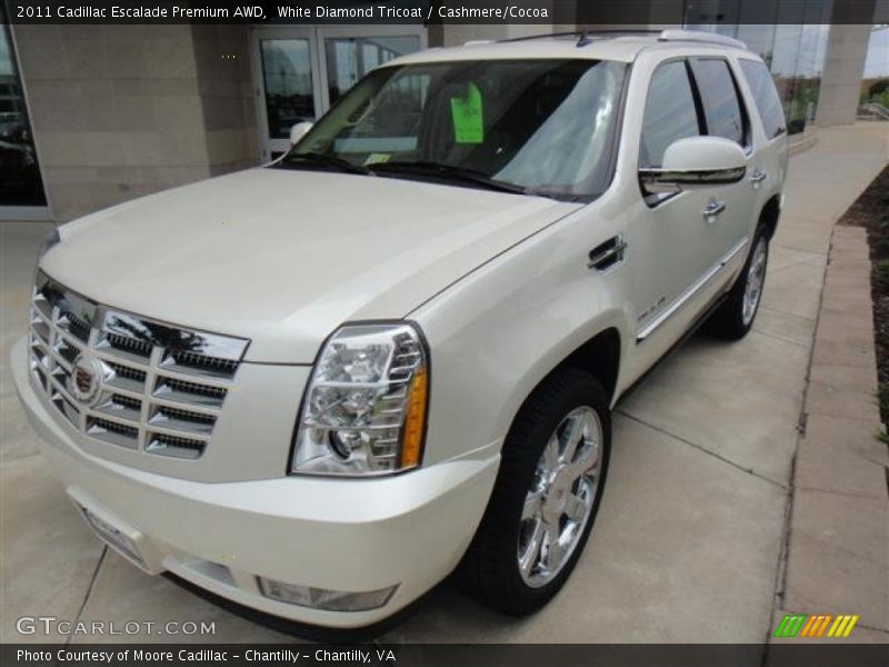White Diamond Tricoat / Cashmere/Cocoa 2011 Cadillac Escalade Premium AWD