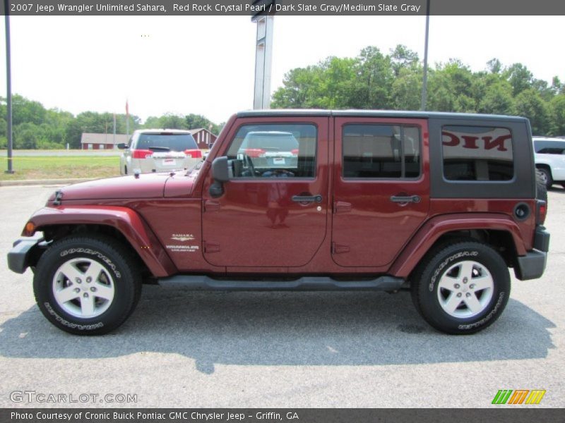 Red Rock Crystal Pearl / Dark Slate Gray/Medium Slate Gray 2007 Jeep Wrangler Unlimited Sahara
