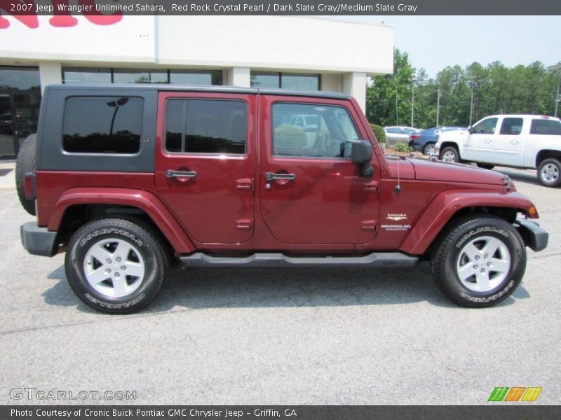 Red Rock Crystal Pearl / Dark Slate Gray/Medium Slate Gray 2007 Jeep Wrangler Unlimited Sahara