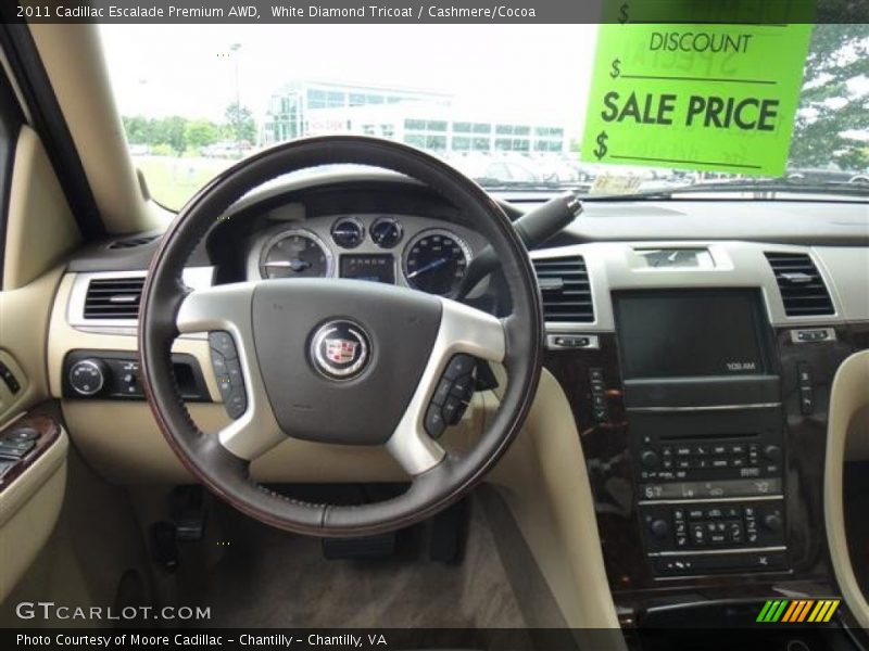 White Diamond Tricoat / Cashmere/Cocoa 2011 Cadillac Escalade Premium AWD
