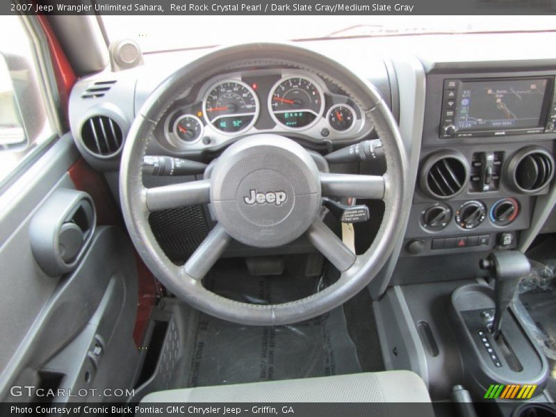 Red Rock Crystal Pearl / Dark Slate Gray/Medium Slate Gray 2007 Jeep Wrangler Unlimited Sahara