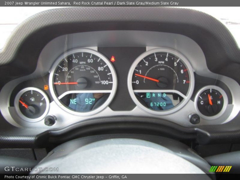 Red Rock Crystal Pearl / Dark Slate Gray/Medium Slate Gray 2007 Jeep Wrangler Unlimited Sahara