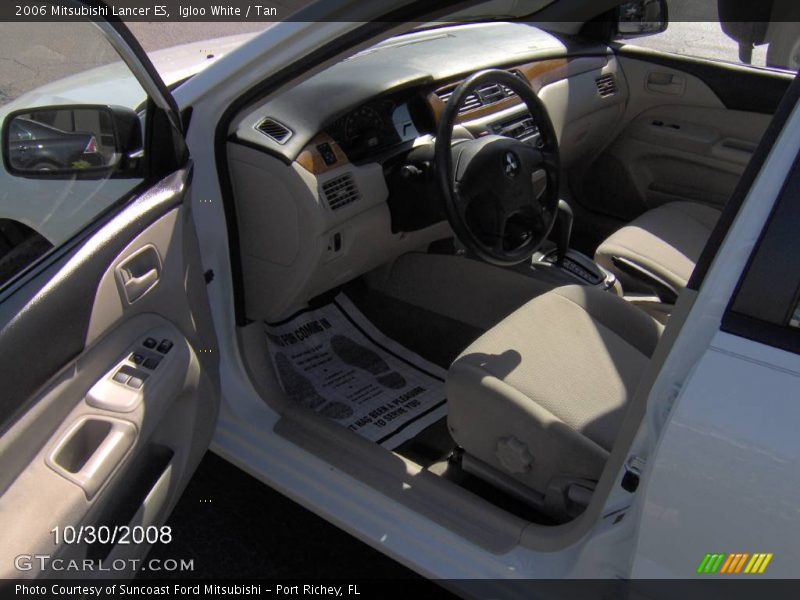 Igloo White / Tan 2006 Mitsubishi Lancer ES
